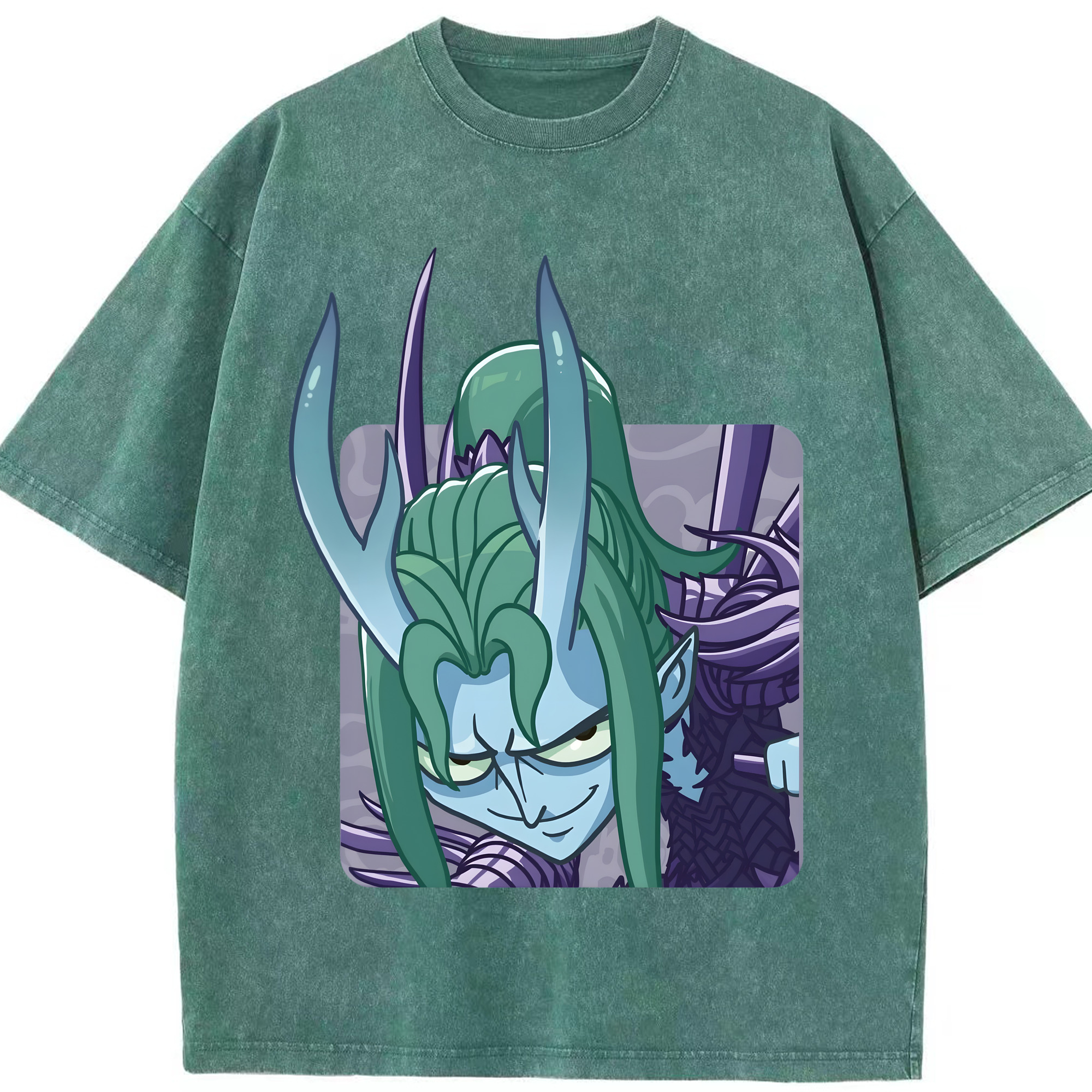 （画像用） Ne Zha 2 ナタ 魔童の大暴れ 綿100% ヴィンテージ風 半袖Tシャツ（フロントプリント）
